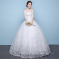 XQX009 Puffy Ball Gown Princess Women Frocks Designers Lace Up 2019 Off the Shoulder Vintage Lace Wedding Gowns long sleeves